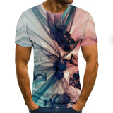 2020 new flame men's T-shirt summer fashion short-sleeved 3D round neck tops smoke element shirt trendy men's T-shirt - Boom Boom London