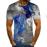 2020 new flame men's T-shirt summer fashion short-sleeved 3D round neck tops smoke element shirt trendy men's T-shirt - Boom Boom London