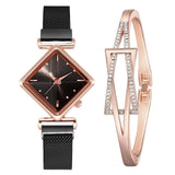 Women Square Watch Luxury Ladies Quartz Magnet Buckle Gradient Color Watches Relogio Feminino For Gift Clock - Boom Boom London