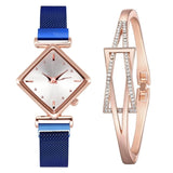 Women Square Watch Luxury Ladies Quartz Magnet Buckle Gradient Color Watches Relogio Feminino For Gift Clock - Boom Boom London