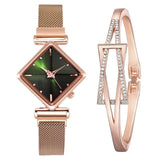 Women Square Watch Luxury Ladies Quartz Magnet Buckle Gradient Color Watches Relogio Feminino For Gift Clock - Boom Boom London