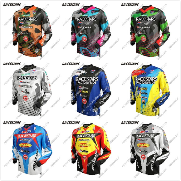 RACESTARS Motocross MTB Jersey Men Motorcycle Mountain Bike Team Downhill Jersey MTB Offroad DH MX Bicycle Long Motorcycle Shirt - Boom Boom London