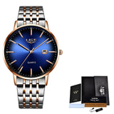 LIGE Luxury Ladies Watch Women Waterproof Rose Gold Steel Strap Women Wrist Watches Top Brand Bracelet Clocks Relogio Feminino - Boom Boom London