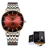 LIGE Luxury Ladies Watch Women Waterproof Rose Gold Steel Strap Women Wrist Watches Top Brand Bracelet Clocks Relogio Feminino - Boom Boom London