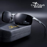 Cook Shark 2020 new aluminum magnesium sunglasses men's sunglasses HD polarized driving driver glasses tide - Boom Boom London