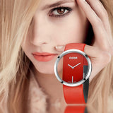 DOM Watch Women luxury Fashion Casual 30 m waterproof quartz watches genuine leather strap sport Ladies elegant wrist watch girl - Boom Boom London