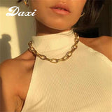 DAXI Chains Choker Necklace Women Gold Necklace Chain Necklaces For Women Pendant Layered Necklace Chokers Jewelry - Boom Boom London