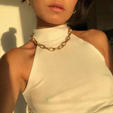 DAXI Chains Choker Necklace Women Gold Necklace Chain Necklaces For Women Pendant Layered Necklace Chokers Jewelry - Boom Boom London