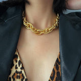 DAXI Chains Choker Necklace Women Gold Necklace Chain Necklaces For Women Pendant Layered Necklace Chokers Jewelry - Boom Boom London