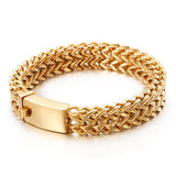 Kalen New Stainless Steel Link Chain Bracelets High Polished Dubai Gold Mesh Bracelets Men Cool Jewelry Accessories Gifts - Boom Boom London