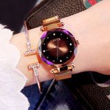 2019 Top Luxury Brand Starry Fashion Women's Watch Stainless Steel Strap Watch Women Rhinestone Diamond Watches Relogio Feminino - Boom Boom London