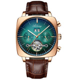 swiss watch mechanical automatic chronograph Square Large Dial Watch Hollow Waterproof 2020 New mens fashion watches luxury - Boom Boom London