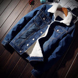 Men Denim Jacket Trendy Winter Warm Fleece Coats Mens Outwear Fashion Jean Jackets Male Cowboy Casual Clothes Plus Size 5XL 6XL - Boom Boom London