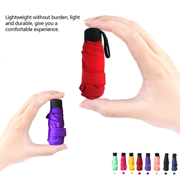 Foldable Umbrella Mini Umbrella Candy Color Traveling Rain Gear Rainy Day Pocket Umbrella Mini Folding Sun Umbrellas Travel Umbr - Boom Boom London