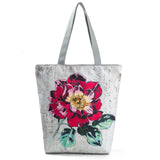 Miyahouse Floral Printed Handbag Women Shoulder Bag Canvas Summer Beach Bag Daily Use Female Shopping Bag Lady - Boom Boom London