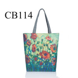 Miyahouse Floral Printed Handbag Women Shoulder Bag Canvas Summer Beach Bag Daily Use Female Shopping Bag Lady - Boom Boom London