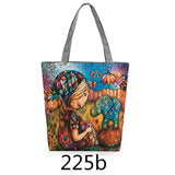 Miyahouse Floral Printed Handbag Women Shoulder Bag Canvas Summer Beach Bag Daily Use Female Shopping Bag Lady - Boom Boom London