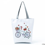 Miyahouse Floral Printed Handbag Women Shoulder Bag Canvas Summer Beach Bag Daily Use Female Shopping Bag Lady - Boom Boom London