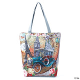 Miyahouse Floral Printed Handbag Women Shoulder Bag Canvas Summer Beach Bag Daily Use Female Shopping Bag Lady - Boom Boom London