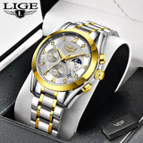 LIGE 2020 New Gold Watch Women Watches Ladies Creative Steel Women's Bracelet Watches Female Waterproof Clock Relogio Feminino - Boom Boom London