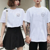 Couple T-shirt Summer Couple LOVE Printed Clothes Couple Tshirt Christmas Casual Cotton Short Sleeve Tees Brand Loose Couple Top - Boom Boom London