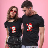 Couple T-shirt Summer Couple LOVE Printed Clothes Couple Tshirt Christmas Casual Cotton Short Sleeve Tees Brand Loose Couple Top - Boom Boom London