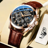 LIGE 2020 NEW Top Brand Luxury Mens Watches Male Clocks Date Sport Military Clock Leather Strap Quartz Business Men Watch Gift - Boom Boom London