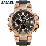 SMAEL 1803 Sport Watch Men Watches Waterproof 5Bar Dual Time Men's Military Watches Shock Resistant Alarm Clock montre homme - Boom Boom London