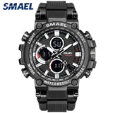 SMAEL 1803 Sport Watch Men Watches Waterproof 5Bar Dual Time Men's Military Watches Shock Resistant Alarm Clock montre homme - Boom Boom London