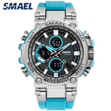 SMAEL 1803 Sport Watch Men Watches Waterproof 5Bar Dual Time Men's Military Watches Shock Resistant Alarm Clock montre homme - Boom Boom London