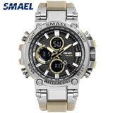 SMAEL 1803 Sport Watch Men Watches Waterproof 5Bar Dual Time Men's Military Watches Shock Resistant Alarm Clock montre homme - Boom Boom London