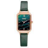 Gaiety Brand Women Watches Fashion Square Ladies Quartz Watch Bracelet Set Green Dial Simple Rose Gold Mesh Luxury Women Watches - Boom Boom London