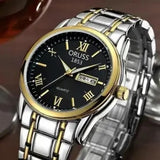 Authentic Red Men's Wrist Watch Super Fashion Full Stainless Steel Watches Business Man Waterproof Calendar Clock Hour A3487 - Boom Boom London