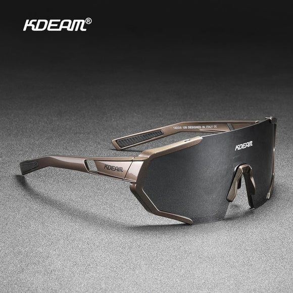 KDEAM Shatterproof TR90 Active Polarized Sunglasses Men Ultra-grip Rubber Nose Multilayer Mirror Lens + Clear Lens KD0802 - Boom Boom London