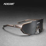 KDEAM Shatterproof TR90 Active Polarized Sunglasses Men Ultra-grip Rubber Nose Multilayer Mirror Lens + Clear Lens KD0802 - Boom Boom London