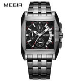 MEGIR Men's Big Dial Luxury Top Brand Quartz Wristwatches Creative Business Stainless Steel Sports Watches Men Relogio Masculino - Boom Boom London