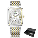 Men's Luxury Stainless Steel Gold Watch Top Brand Relogio Masculino Geneva Rectangle Quartz Watch Man Business Watches Mens 2020 - Boom Boom London