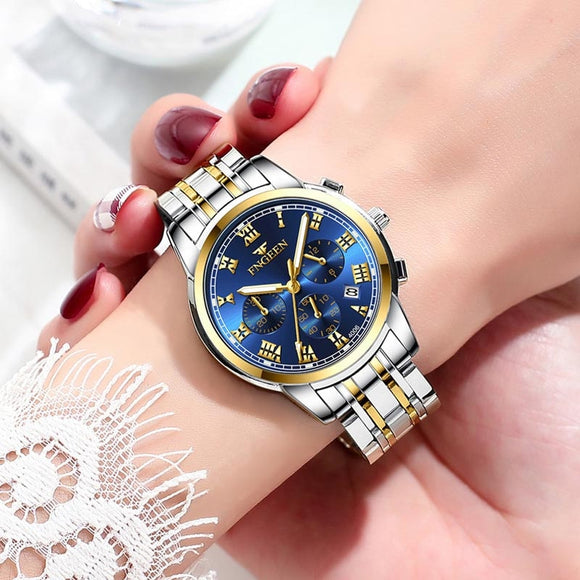 Women Luxury Rhinestone Stainless Steel Quartz Watches Ladies Business Watch Japanese Quartz Movement for women Relogio Feminino - Boom Boom London