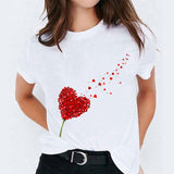 DEAL OF THE DAY:Shirt for Women 90s Cartoon Love Heart Sweet Cute Trend Print Lady T-shirts Top Womens Graphic Ladies Female Tee T-Shirt - Boom Boom London