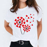 DEAL OF THE DAY:Shirt for Women 90s Cartoon Love Heart Sweet Cute Trend Print Lady T-shirts Top Womens Graphic Ladies Female Tee T-Shirt - Boom Boom London