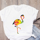 DEAL OF THE DAY:WOMEN Graphic Cartoon Flamingo Flower Floral Beach Summer T-Shirt Shirt Tops Lady Clothes Womens Clothing Tee Female T Shirt - Boom Boom London