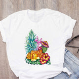 DEAL OF THE DAY:WOMEN Graphic Cartoon Flamingo Flower Floral Beach Summer T-Shirt Shirt Tops Lady Clothes Womens Clothing Tee Female T Shirt - Boom Boom London