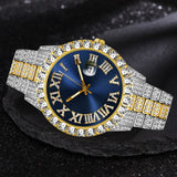 Universal Bargain!!! Iced Out Watch Men Luxury Brand Full Diamond Mens Watches AAA CZ Quartz Men's Watch Waterproof Hip Hop Male Clock Gift For Men - Boom Boom London