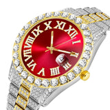 Universal Bargain!!! Iced Out Watch Men Luxury Brand Full Diamond Mens Watches AAA CZ Quartz Men's Watch Waterproof Hip Hop Male Clock Gift For Men - Boom Boom London