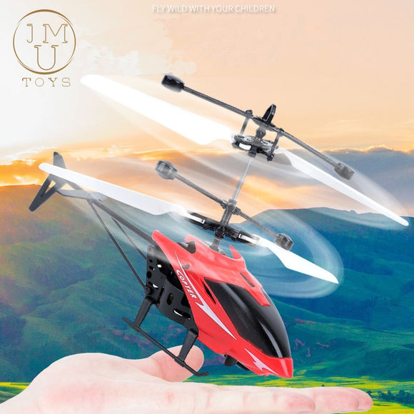 JMU Mini LED Light Toys RC Helicopter Aircraft Suspension Induction Helicopter for Children Gift - Boom Boom London