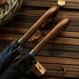 New Arrival Japanese Brand Long Umbrella 8K Windproof Wooden Handle Large Men Umbrellas Rain Quality Classic Business Paraguas - Boom Boom London