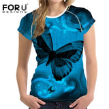 FORUDESIGNS 3D Flower Red Rose Print Women T shirt Fashion O-neck Short Sleeve Crop tops Clothes Brand Fitness Female T-shirts - Boom Boom London