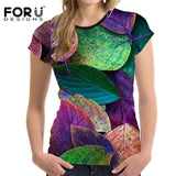 FORUDESIGNS 3D Flower Red Rose Print Women T shirt Fashion O-neck Short Sleeve Crop tops Clothes Brand Fitness Female T-shirts - Boom Boom London