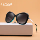 FENCHI Sunglasses Women Metal Diamonds Glasses Driving Mirror Fashion Design New Cat Eye Sunglasses High Quality - Boom Boom London