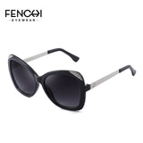 FENCHI Sunglasses Women Metal Diamonds Glasses Driving Mirror Fashion Design New Cat Eye Sunglasses High Quality - Boom Boom London